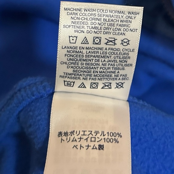 Lands’ End Jacket Women’s Size Medium (10-12) Fleece Hooded Blue Full Zip Coat - Picture 6 of 7